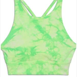 Lululemon Energy Bra Longline Green Tie-Dye – Medium Support, size 2